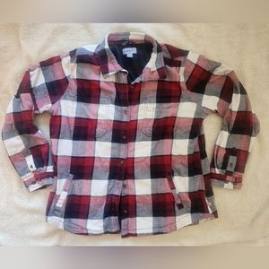 EUC Carhartt Womens Rugged Flex Hamilton Fleece Lined Flannel Shirt Jacket XL